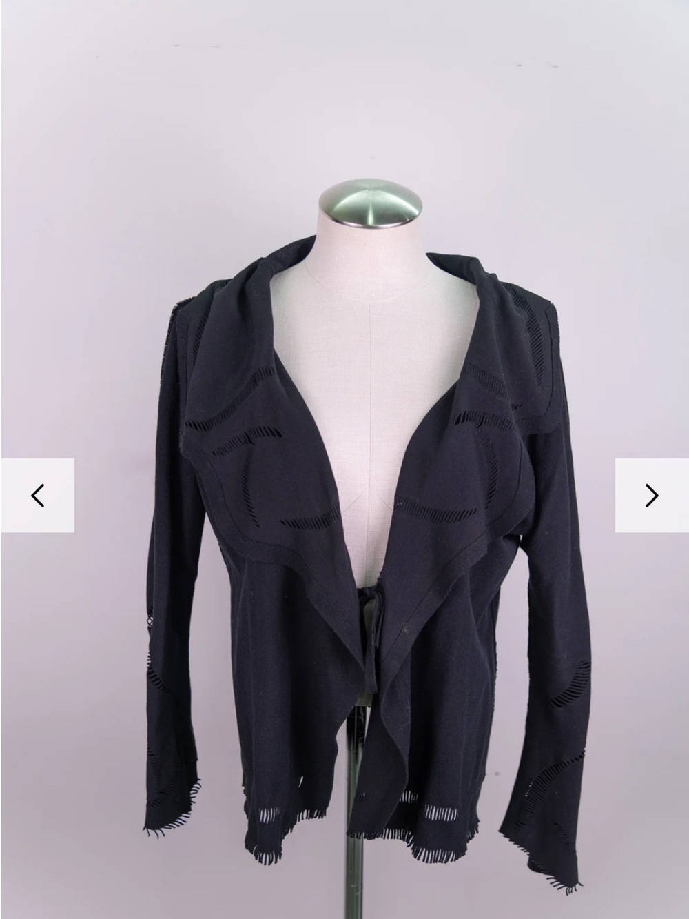 Issey Miyake Black Textured Knit Top - Picture 2 of 7